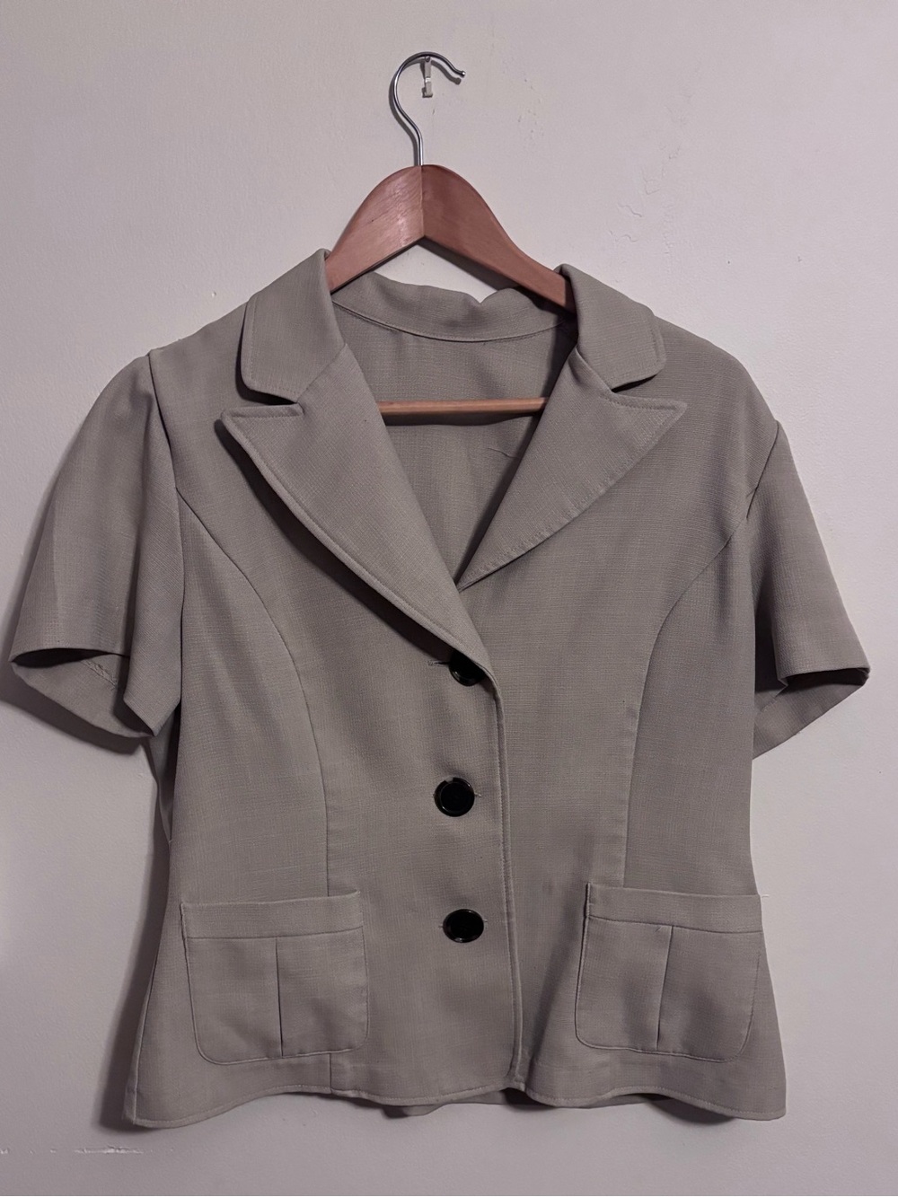 Vintage 90s Classic Short-Sleeve Blazer Jacket